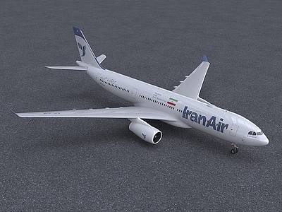 3d伊朗航空客机A330飞机模型