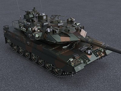 3d德国主站豹2B9坦克模型