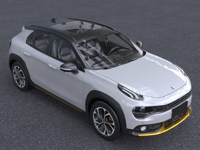 2021款领克02新能源汽车模型3d模型