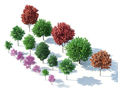 3d树木树木<font class='myIsRed'>组合</font>园林景观树模型