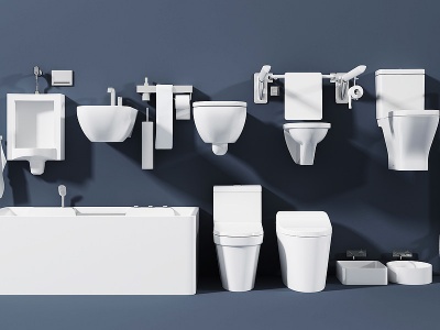 现代卫浴洁具组合模型3d模型