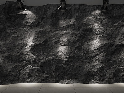 现代风格石材背景墙模型