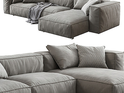 3d现代多人沙发模型