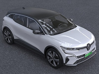 2024款雷诺纯电动汽车模型3d模型