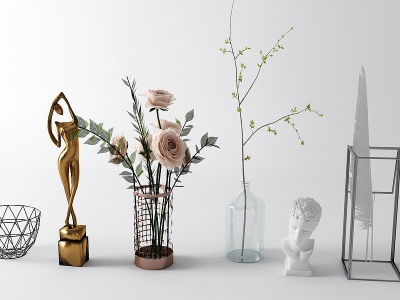 3d现代花瓶饰品摆件模型