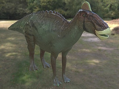 3d白垩纪草食动物恐龙模型