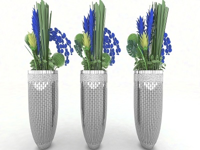 3d现代风格植物装饰品模型