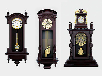 欧式时钟钟表模型3d模型