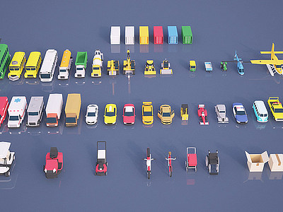 现代汽车交通工具模型3d模型