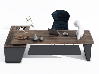 现代老板经理办公桌椅组合模型3d模型