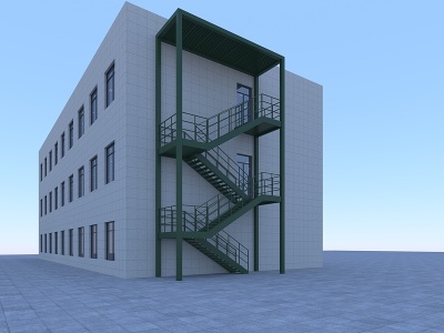 3d工厂厂房模型