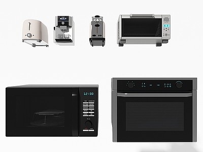 3d厨具烤箱面包机<font class='myIsRed'>蒸箱</font>洗碗机模型
