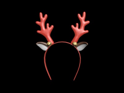 3d圣诞鹿耳朵头带发箍模型