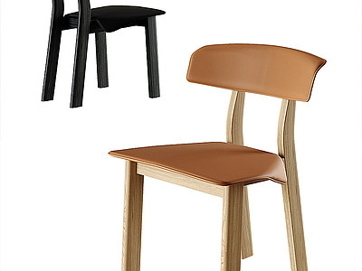 现代餐椅靠椅模型