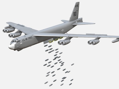 3d轰炸机战斗机航空<font class='myIsRed'>炸弹</font>模型模型