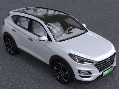 2020款现代新能源途胜汽车模型3d模型