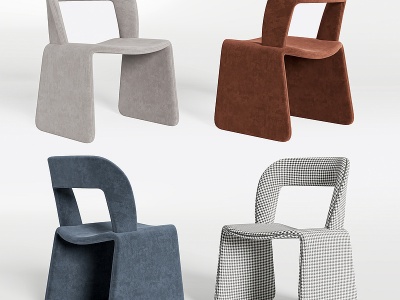 3d现代餐椅时尚造型模型