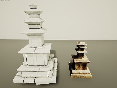 文物雕塑宝塔模型3d模型