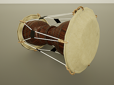 3d福州朝鲜乐器长鼓模型