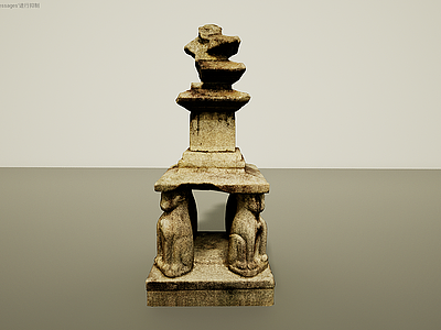 3d文物雕塑青铜器模型