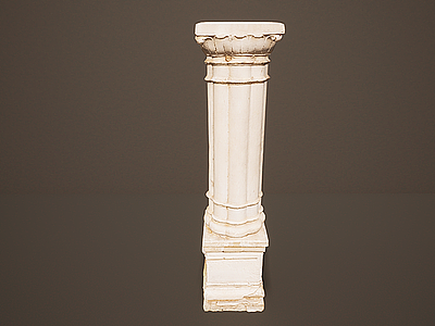 石柱欧式罗马柱模型3d模型