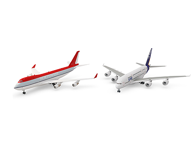 3d现代客机飞机模型