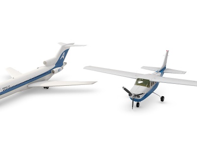 现代客机飞机模型3d模型