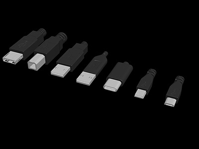 USB插头模型3d模型