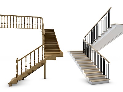 欧式古典欧式楼梯模型