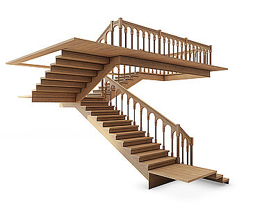木质楼梯模型