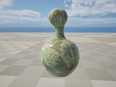 3d文物瓷器花瓶模型