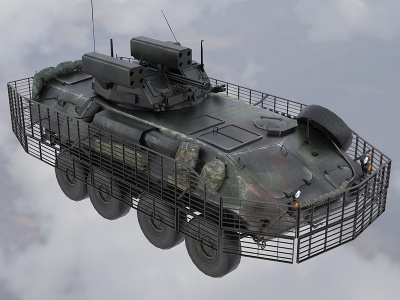 3d轻型防空装甲车低配版模型