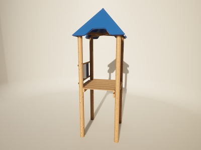 3d儿童户外运动设备小房子模型