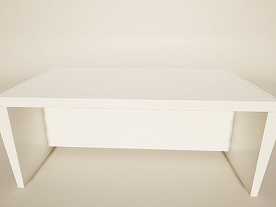 简约纯色办公桌模型3d模型