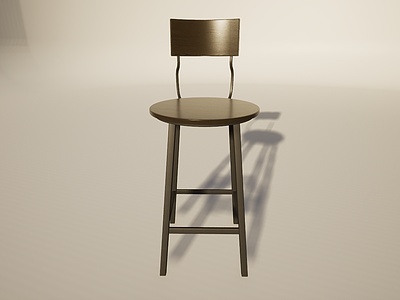 简约休闲吧台餐椅模型3d模型