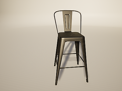 3d北欧铁皮椅子模型