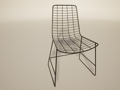 3d工业风铁艺镂空椅子模型