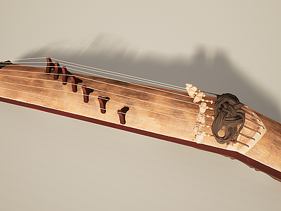 乐器弦乐器古筝古琴模型3d模型