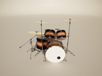 3d音乐设备乐器架子鼓模型