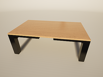 实木简易飘窗榻榻米小桌模型3d模型