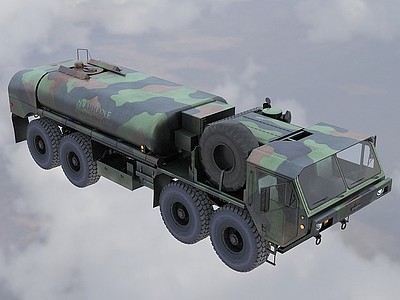 3d重型扩大机动性战术卡车模型