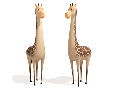 卡通长颈鹿模型3d模型