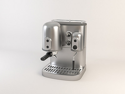 3d家用电器半自动咖啡机模型