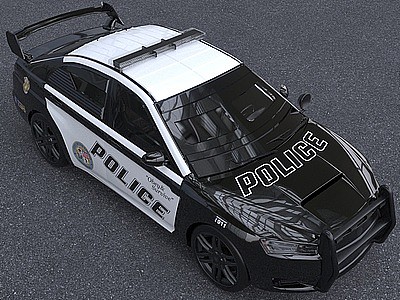 警车版本原型三菱汽车模型3d模型