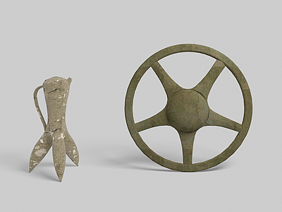 3d中式三星堆文物陶器青铜器模型