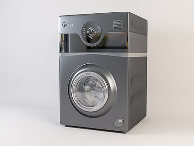 家用电器全自动滚筒洗衣机模型3d模型