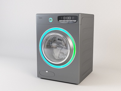 家用电器全自动滚筒洗衣机模型3d模型