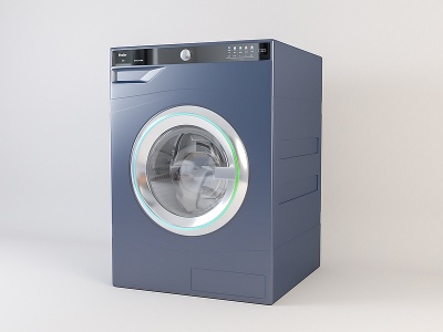3d家用电器全自动滚筒洗衣机模型