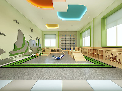 3d幼儿园娱乐室模型