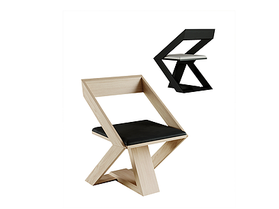 3d现代休闲椅造型椅模型